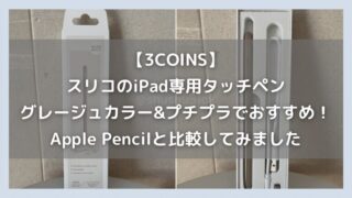 【3COINS】スリコのiPad専用タッチペンはグレージュカラーかつプチプラでおすすめ！Apple Pencilと比較してみました