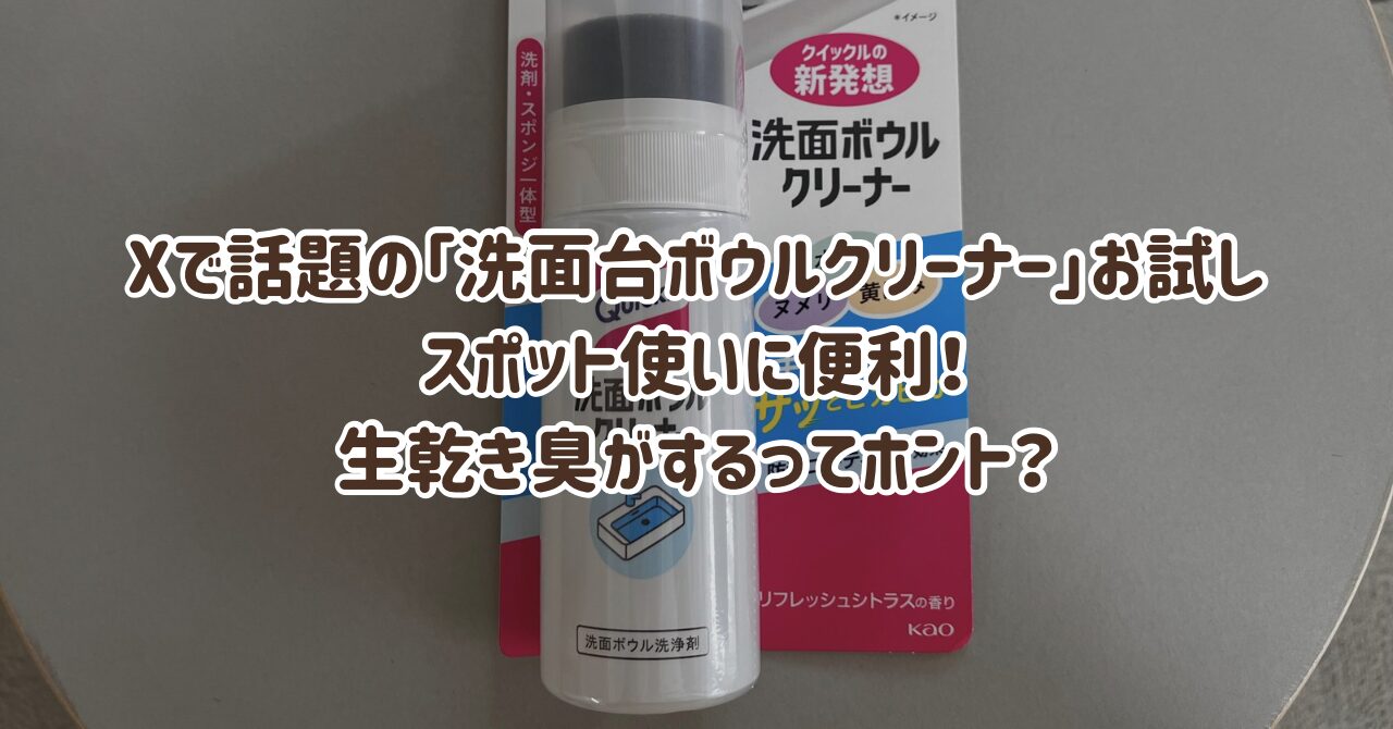 Xで話題の「洗面台ボウルクリーナー」を試してみました！スポット使いに便利。生乾き臭がするってホント？