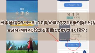 日本通信スターターパックで義父母のスマホを乗り換えた話|eSIM・MNPの設定を画像でわかりやすく紹介