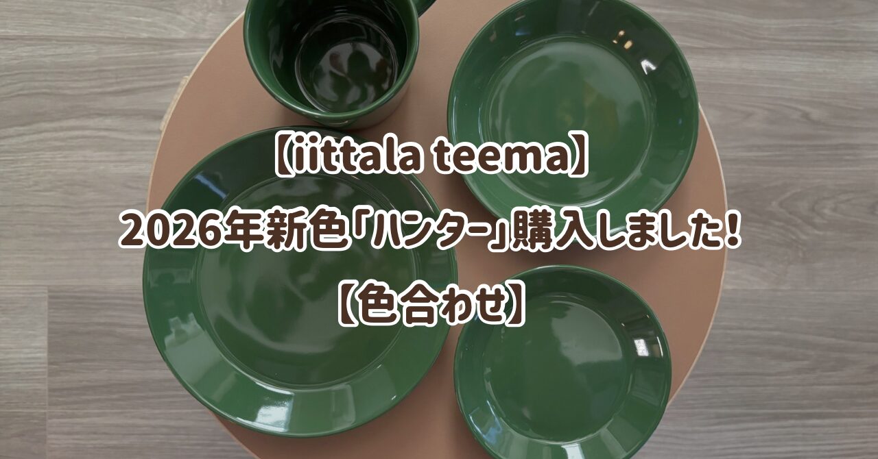 【iittala teema】2026年新色「ハンター」購入しました！【色合わせ】